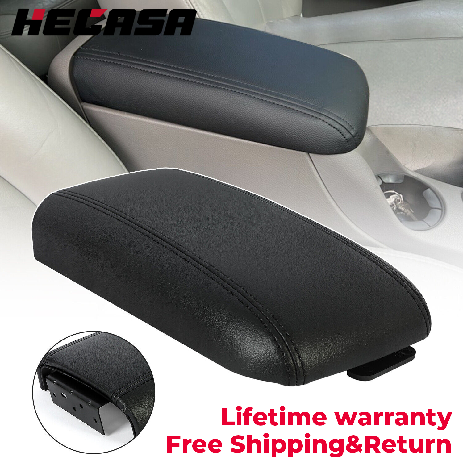 HECASA Fit Trailblazer Envoy Ascender Armrest Center Console Lid Assembly Kit