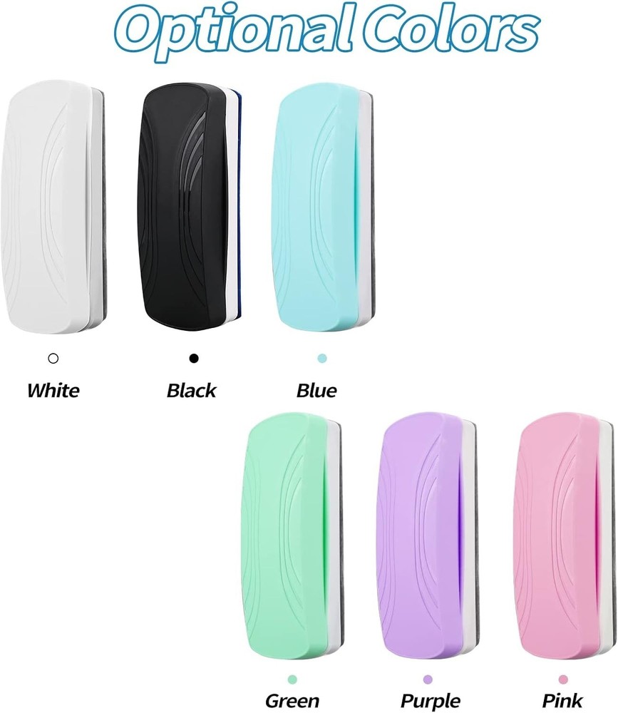High-Quality Magnetic Pink Whiteboard Erasers - 2 Pack with Replaceable Felt