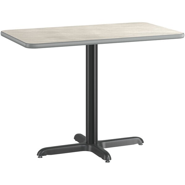 24" x 42" Rectangular Restaurant Table Top with White Laminate Top Finish