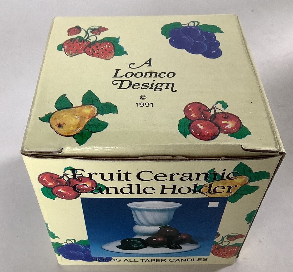 4 Fruit Ceramic Candle Holders