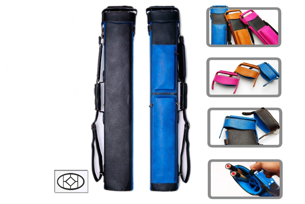 Delta 2x5 BLUE TRANSFORMERS Case - Memory Foam - JB NO Case - Leather Cue Case