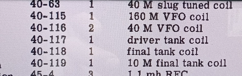 Heathkit TX-1 40-117 DRIVER TANK COIL