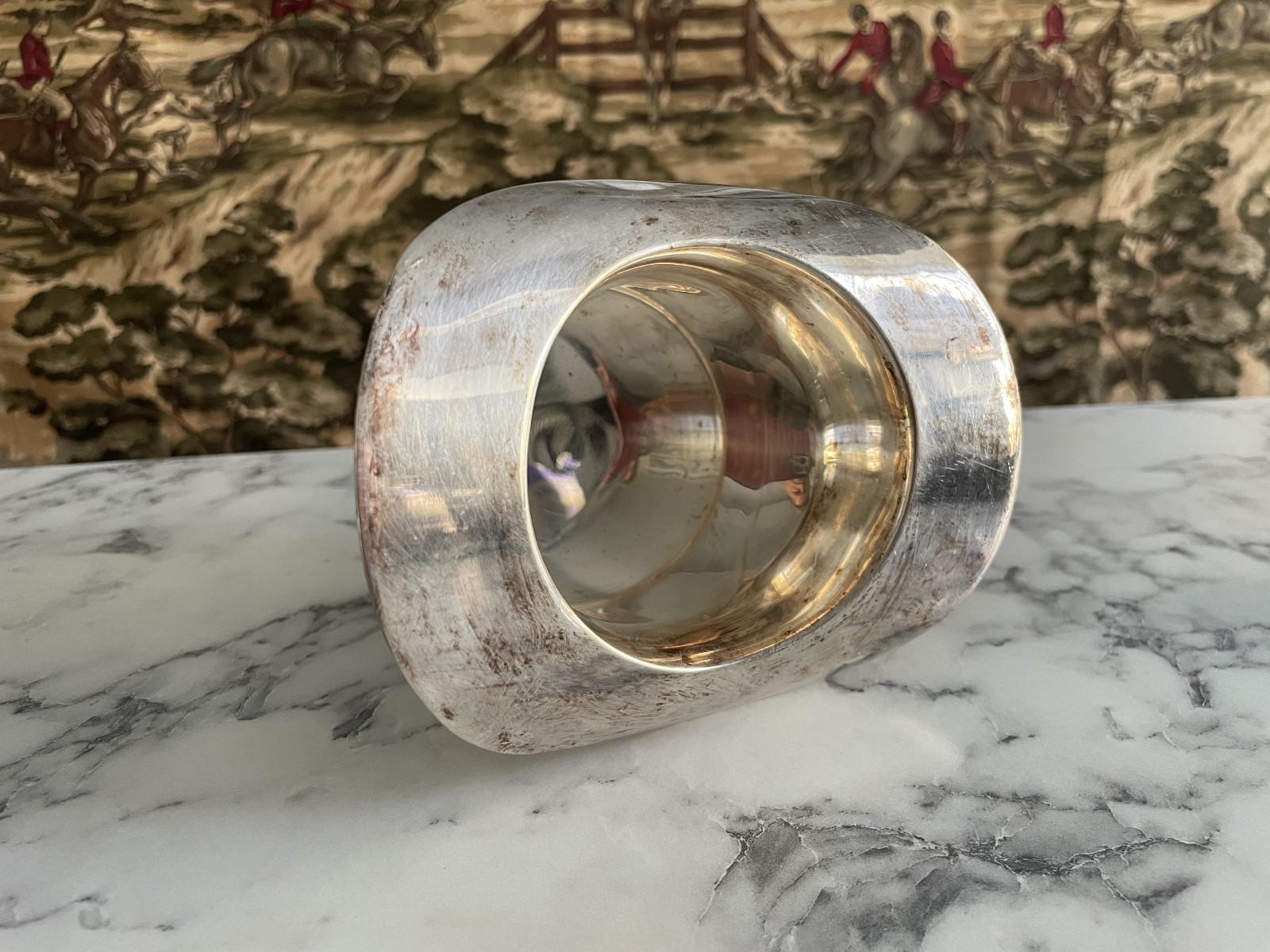 RARE RALPH LAUREN SILVERPLATE BALMORAL FINLEY TOP HAT NUT BOWL TRAY DECANTER