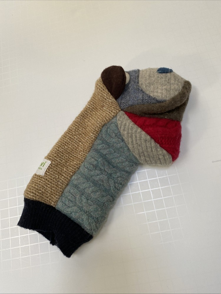 Cate & Levi  Dog Puppet Handmade Reclaimed Wool