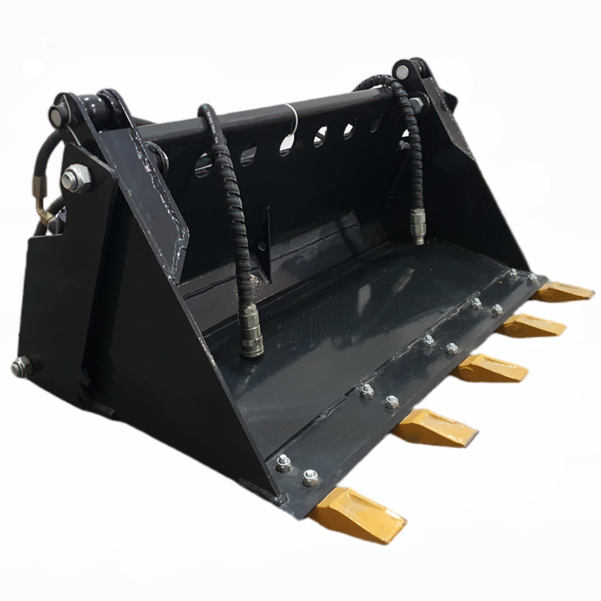 Agrotk Mini Skid Steer 4 in 1 Bucket Loader Attachment Skidsteer Tooth Buckets