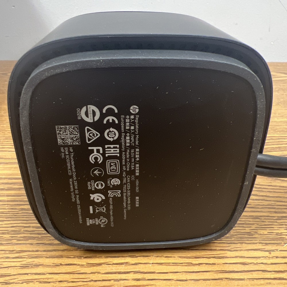 HP Thunderbolt G2 Docking Station with Combo Cable