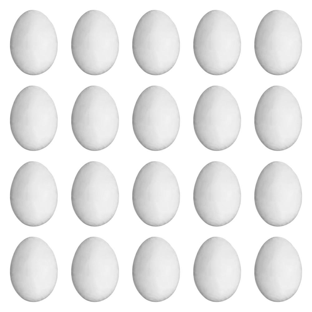 20 Pieces Solid Plastic Simulation Pigeon Eggs for Birds to Stop Laying Eggs