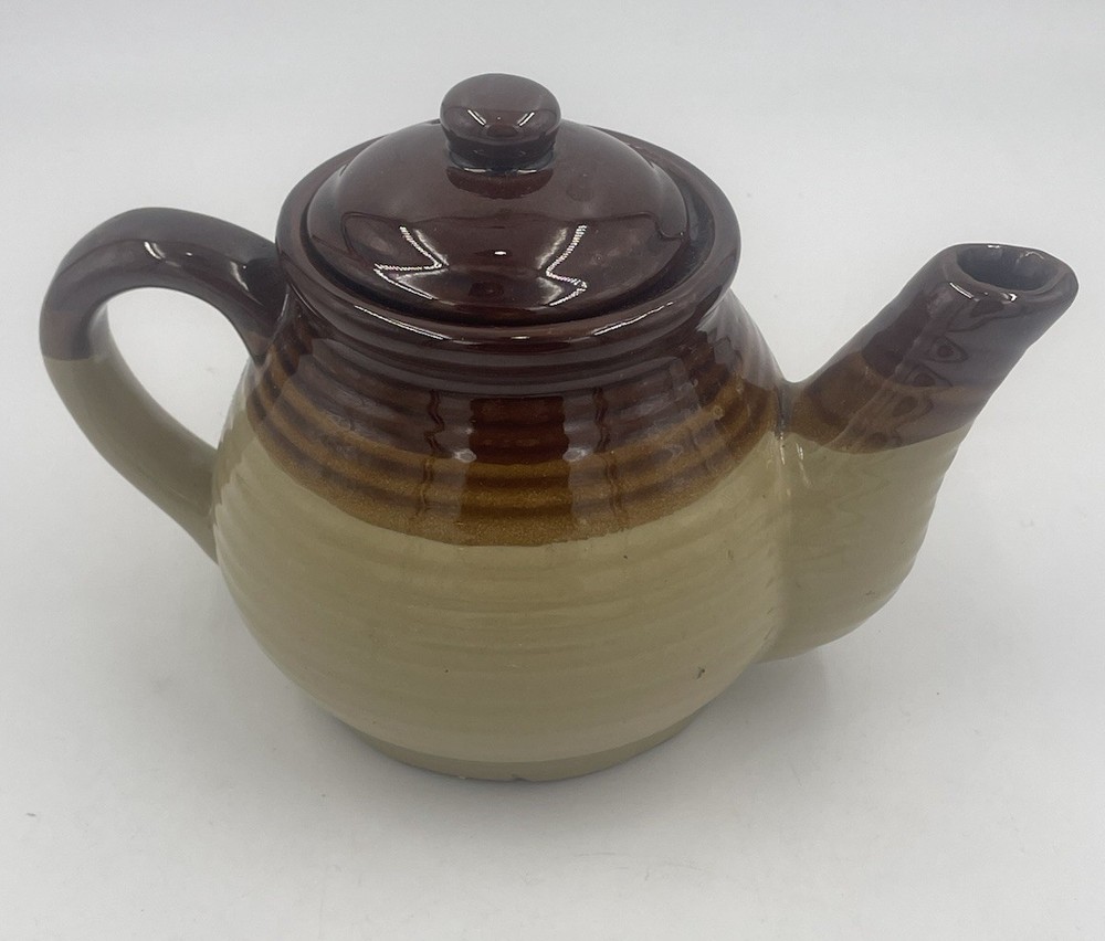 Small Two Cup ~ Vintage Three Tone Drip Glaze ~ Tea Pot