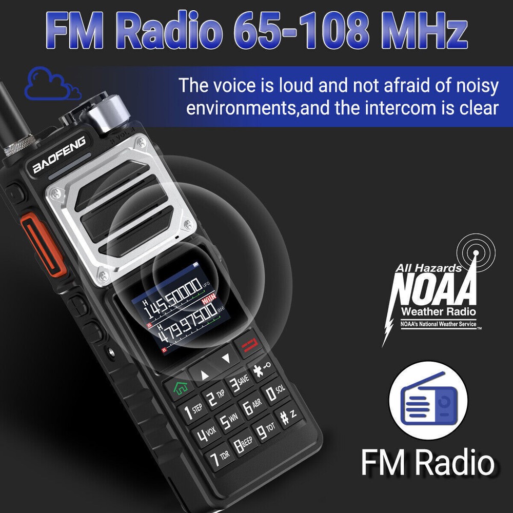 Baofeng UV-25 Walkie Talkie Long Range Tri-power Two Way Radio&Bluetooth Mic X2