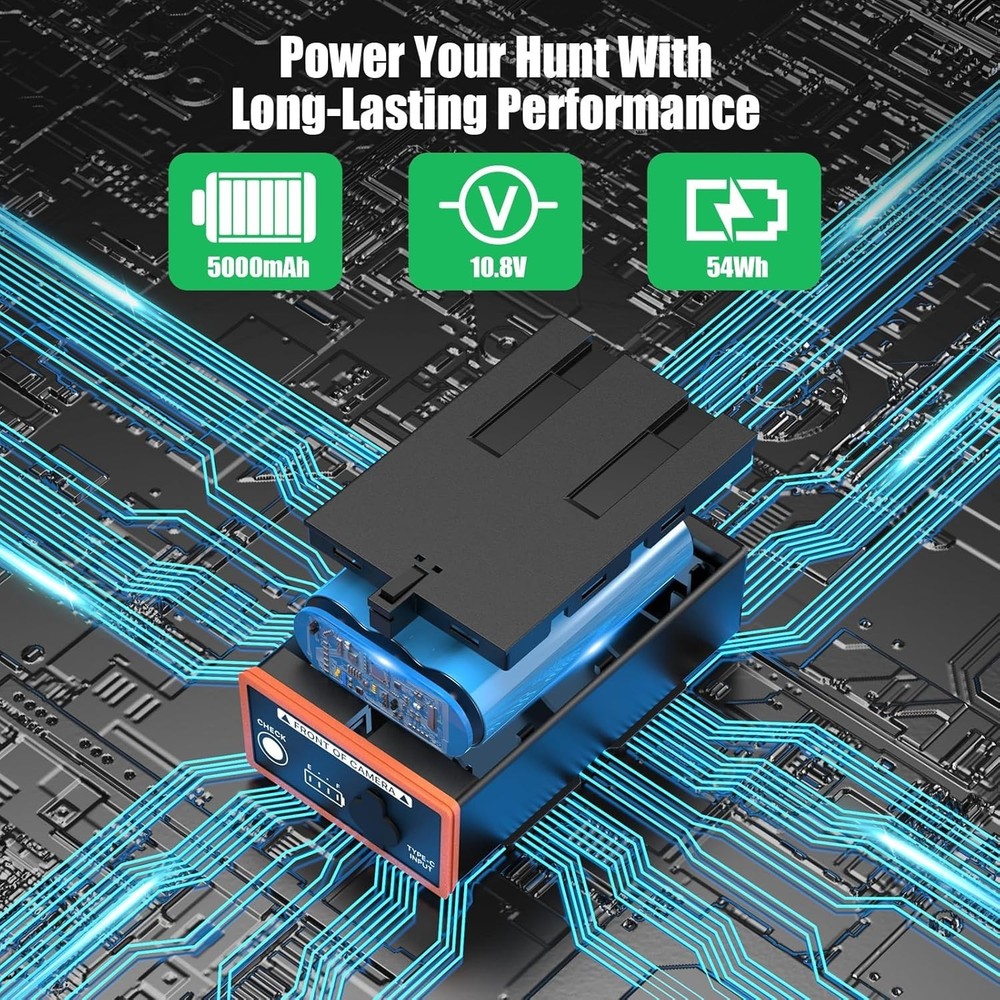 2-Pack Battery for Moultrie Edge, Edge Pro, Edge 2 Camera - 5000mAh Compat.