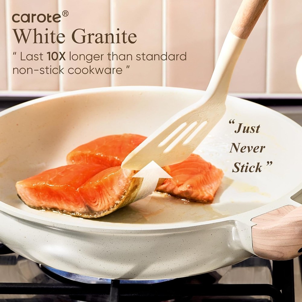 Granite Nonstick Cookware Set, 21Pcs Induction Compatible