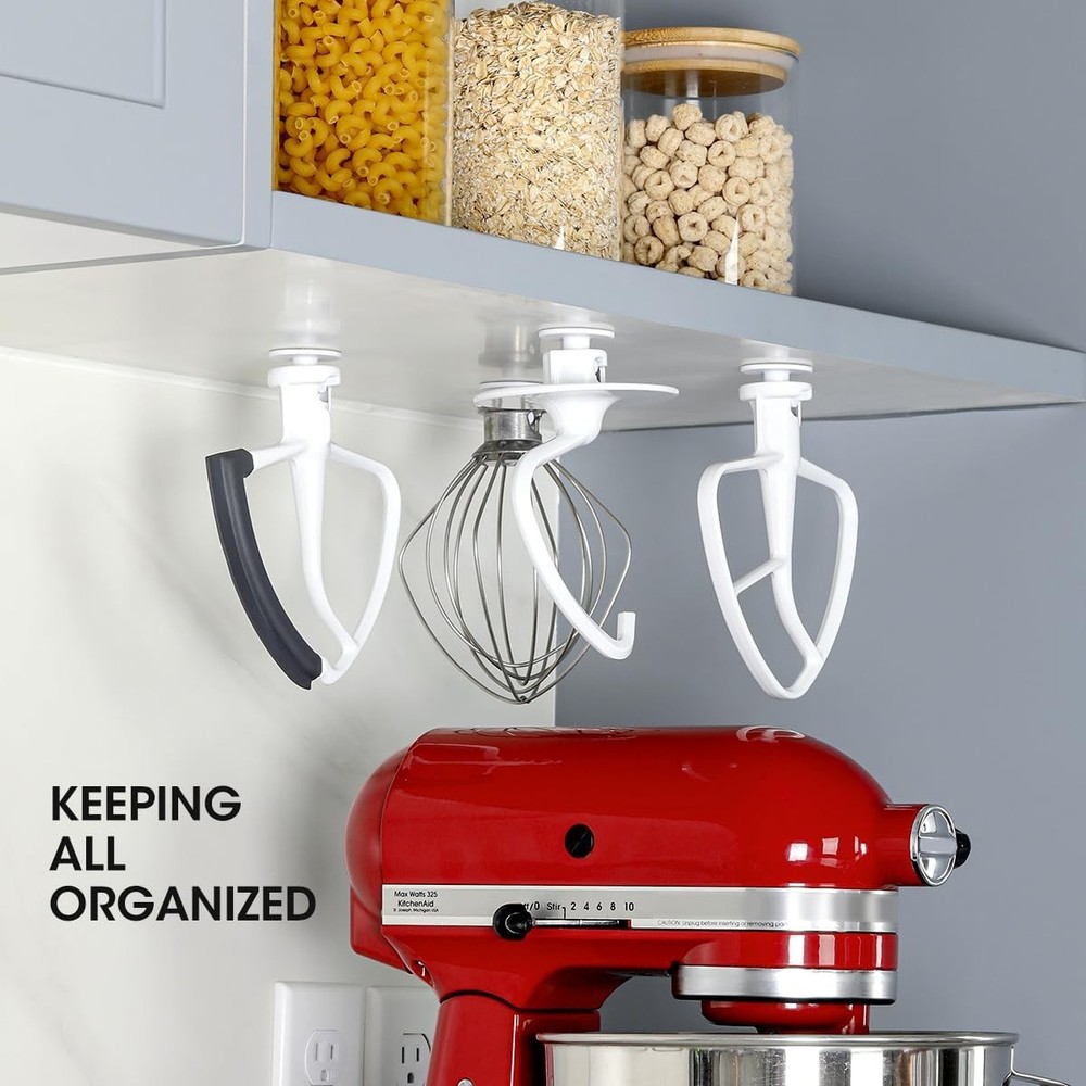 4 Pack Stand Mixer Attachment Holder Compatible with KitchenAid Mixer Tools