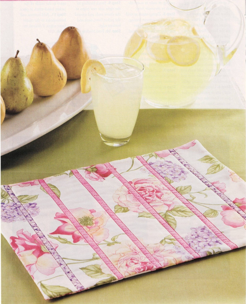 Strip Pieced Place Mats Quilt Pattern Pieced CK