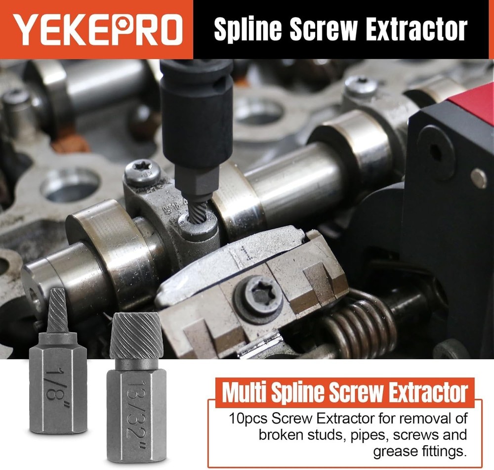 40 Pcs Bolt & Screw Extractor Set with Left Hand Cobalt Drill Bit Set, Easy Out