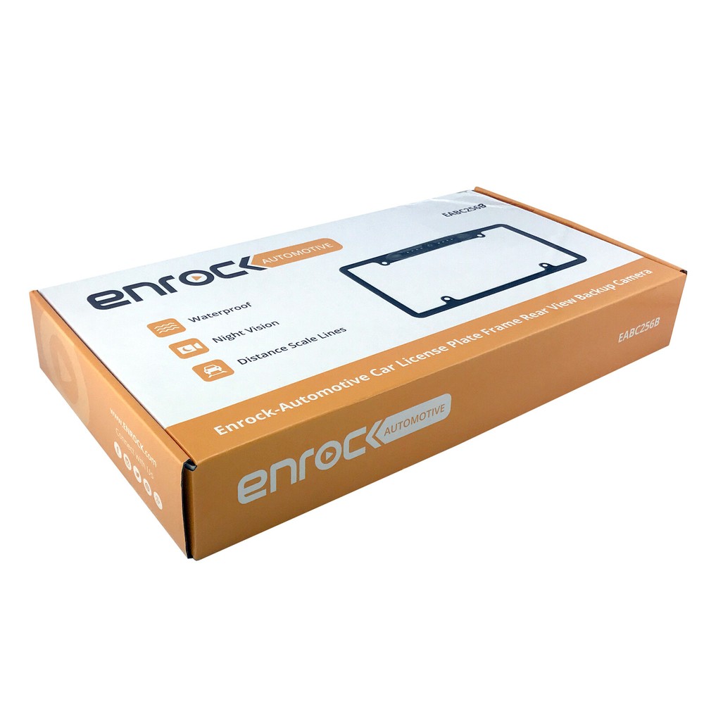 Enrock EAB256B License Plate Frame Rearview Camera (Parking Assist Function)