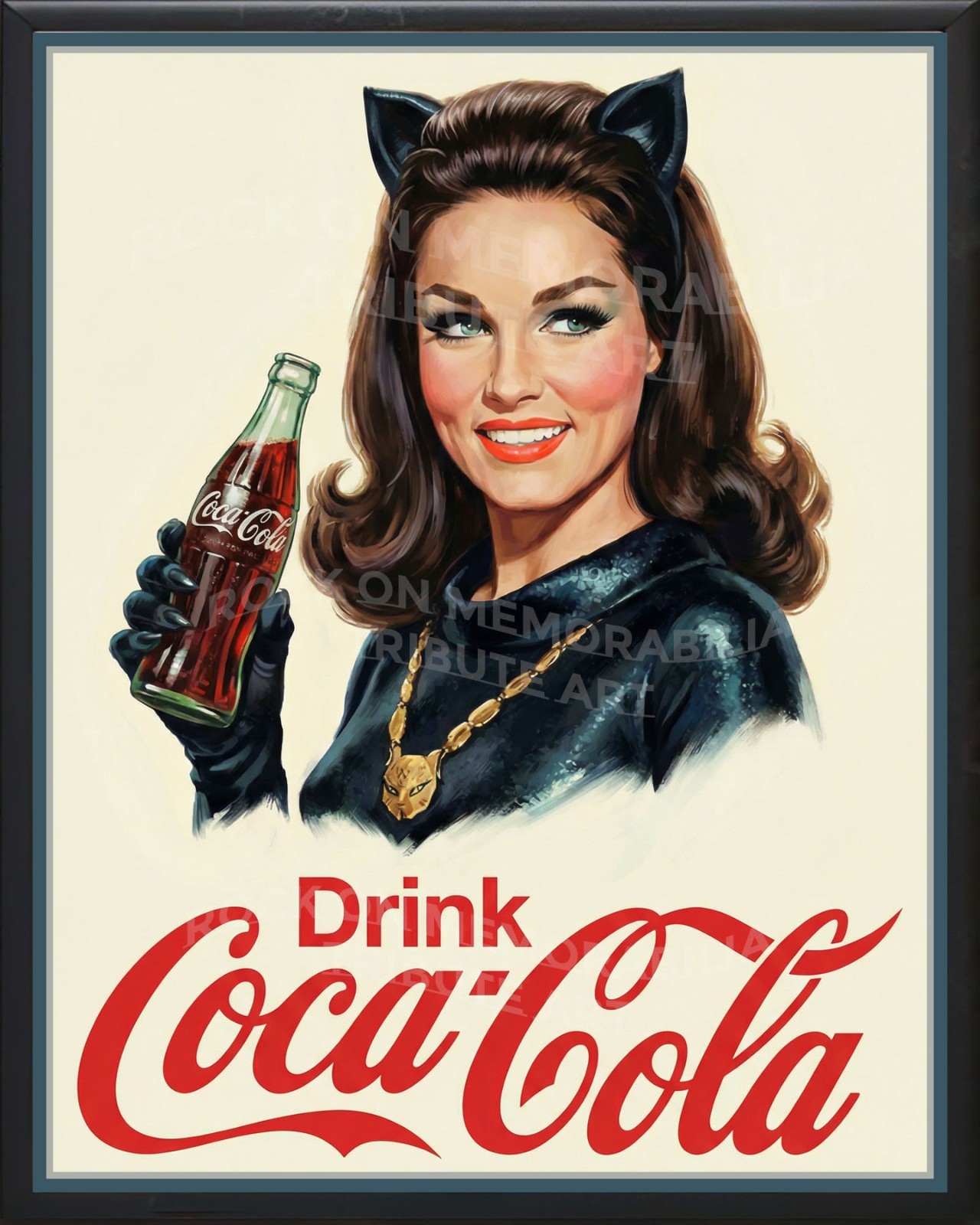 Coca-Cola – Julie Newmar - Catwoman – Premium Aluminum Metal Sign 11 x 14