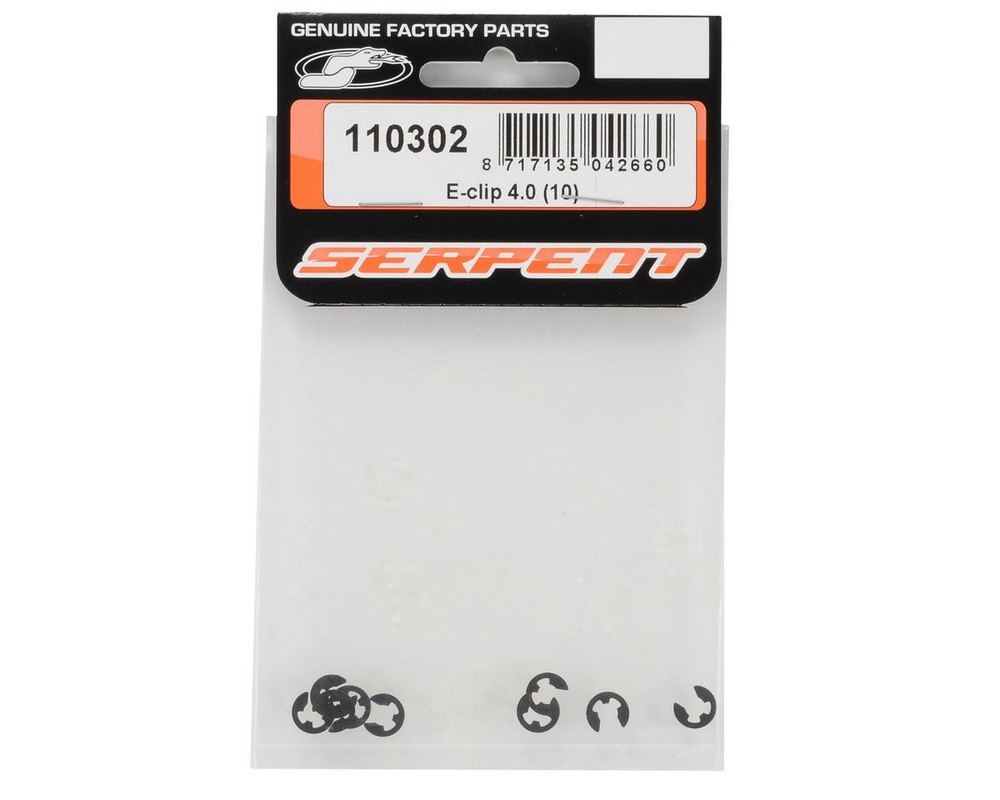 Serpent 4mm E-Clip (10) [SER110302]