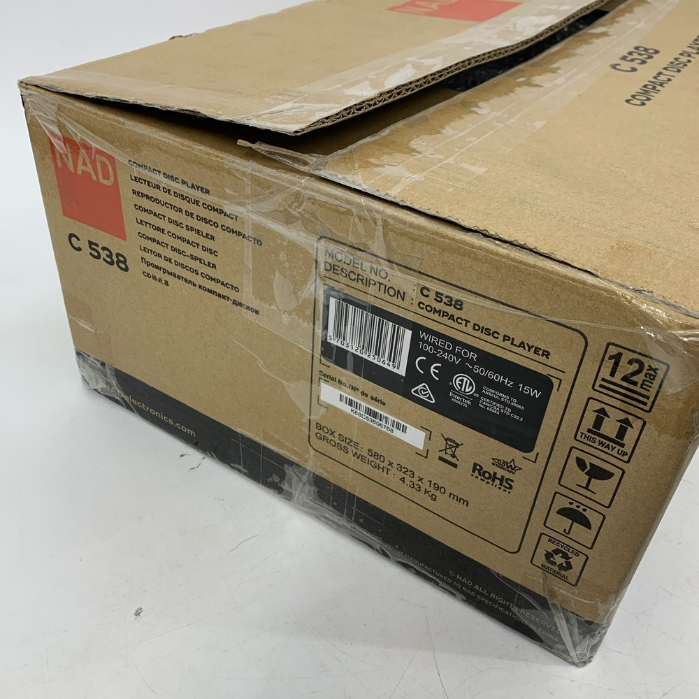 NAD Electronics C538 CD Player with Remote Controller - NIB TESTED!!!