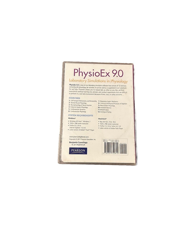 PhysioEx 9.0: Laboratory Simulations in Physiology - CD- Slim Case