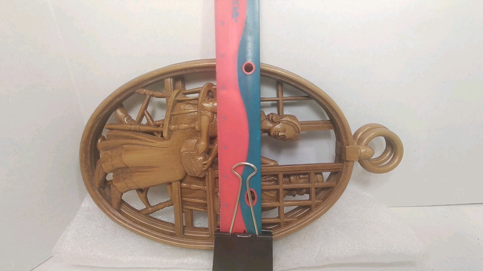 Vintage Syroco Pair Of Colonial Couple Wall Plaque Decor 1970s