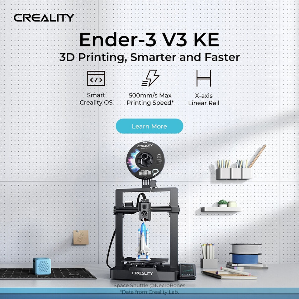 Creality Ender 3 V3 KE 3D Printer CR Touch Auto Leveling - Upgraded Design