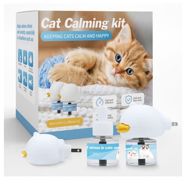Duasdne Cat Calming Diffuser 2 Pack Cat Pheromones Calming Diffuser Refill Helps