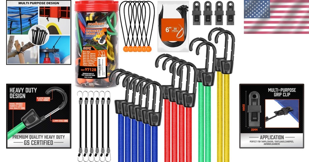 Bungee Cord Assortment Set