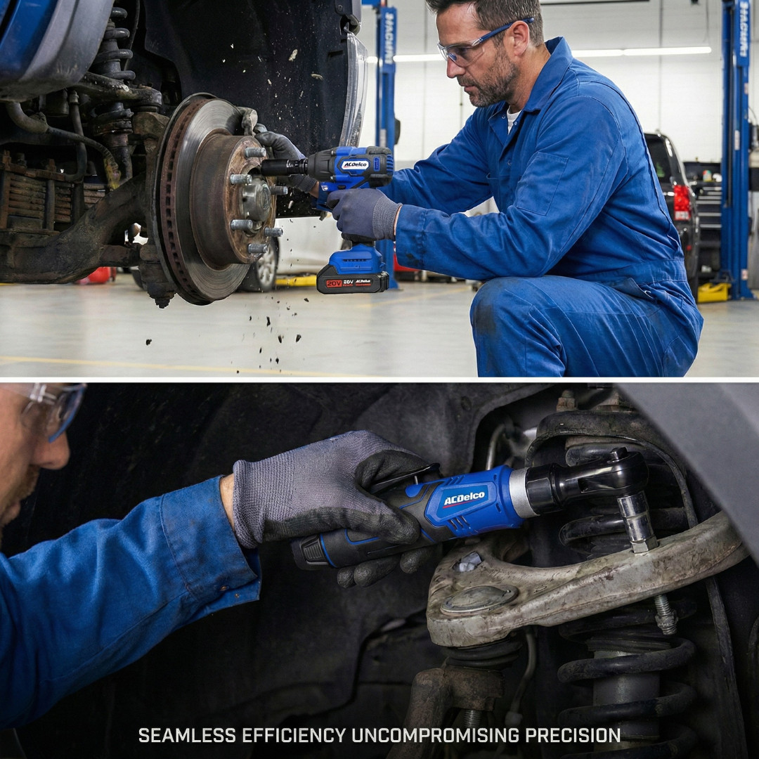 ACDelco ARI20132-K3 20V Brushless 1/2 Impact Wrench & 12V 3/8 Ratchet Combo Kit