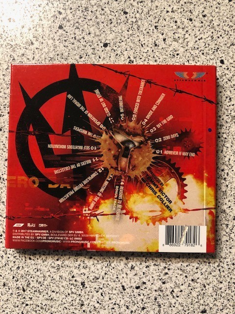 Prong Zero Days CD - Autographed/Signed - Tommy Victor Jason Christopher