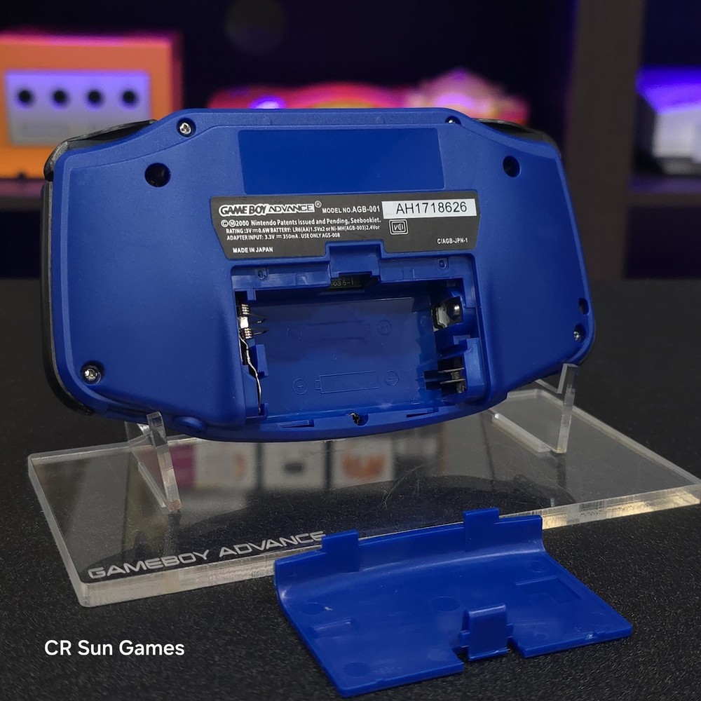 Blue Game Boy Advance GBA Console with iPS V5 Backlight Backlit LCD