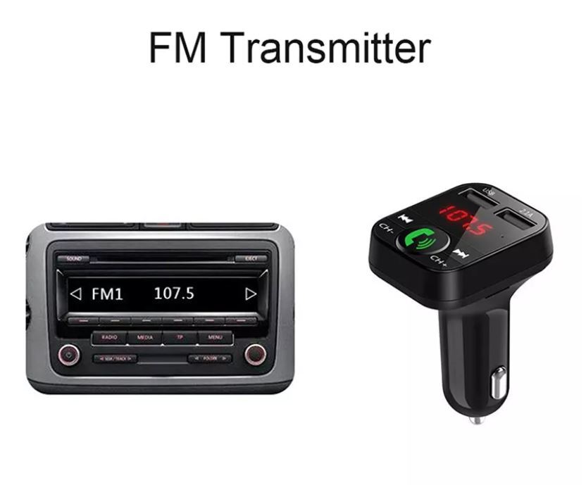 Bluetooth Car Wireless FM Transmitter Radio Adapter 2USB Charger AUX Hands-Free