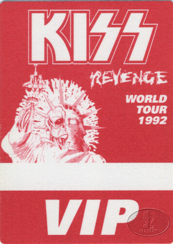KISS 1992 Revenge Tour Backstage Pass VIP Red
