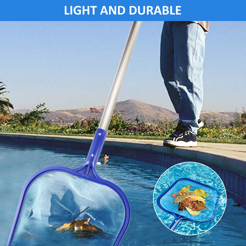 Pool Net Leaf Skimmer Net with Telescopic Pole Debris Removal Leaf Rake Fine Net