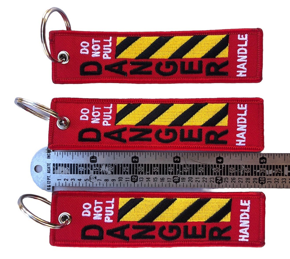 Do Not Pull Handle Danger 1 Keychain