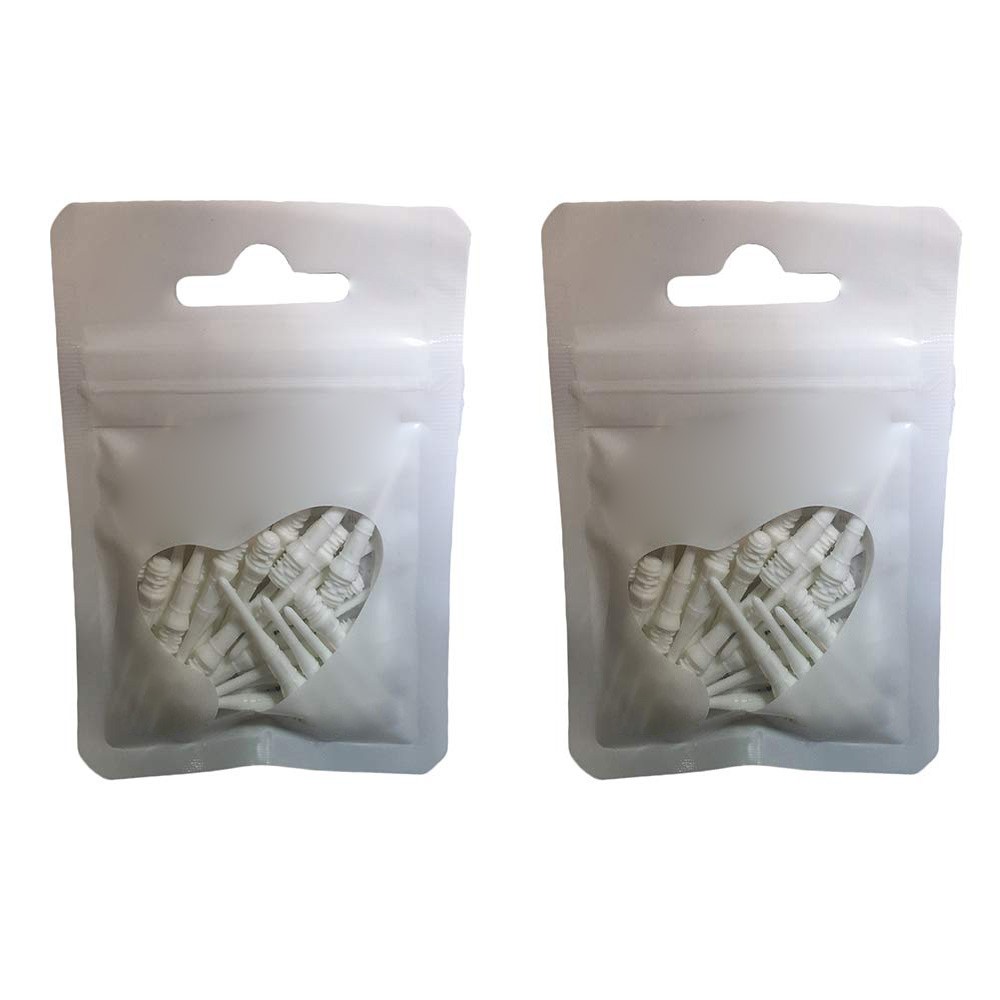 Dart Points Soft Tip, 2Ba Thread Lippoint, 3 Lengths, 30 60 Pcs, White