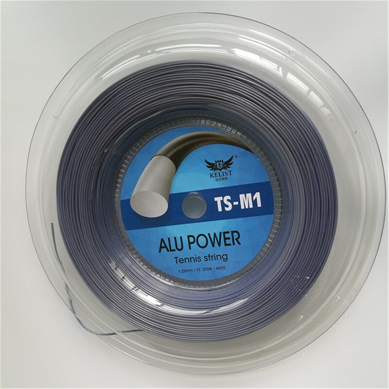Top quality polyester grey reel tennis racket string 200m