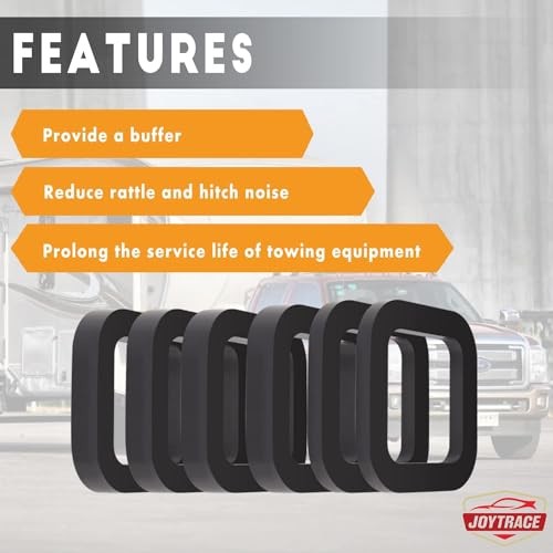 6 Pack - Multiple Size Combination，2 Inch Hitch Receiver Silencer Pad - 2 inch