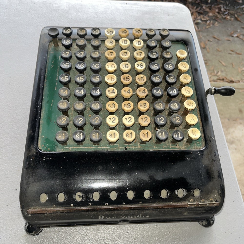 VINTAGE ANTIQUE BURROUGHS ADDING MACHINE CALCULATOR