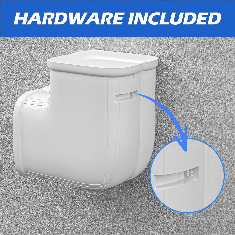 3" Width 90° Flat Elbow, Level Bend, Mini Split Line Cover Set Accessories fo...