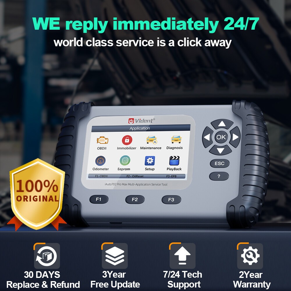 Vident 702Pro MAX OBD2 Scanner Bidirectiona Diagnostic Tool IMMO/Key Programming