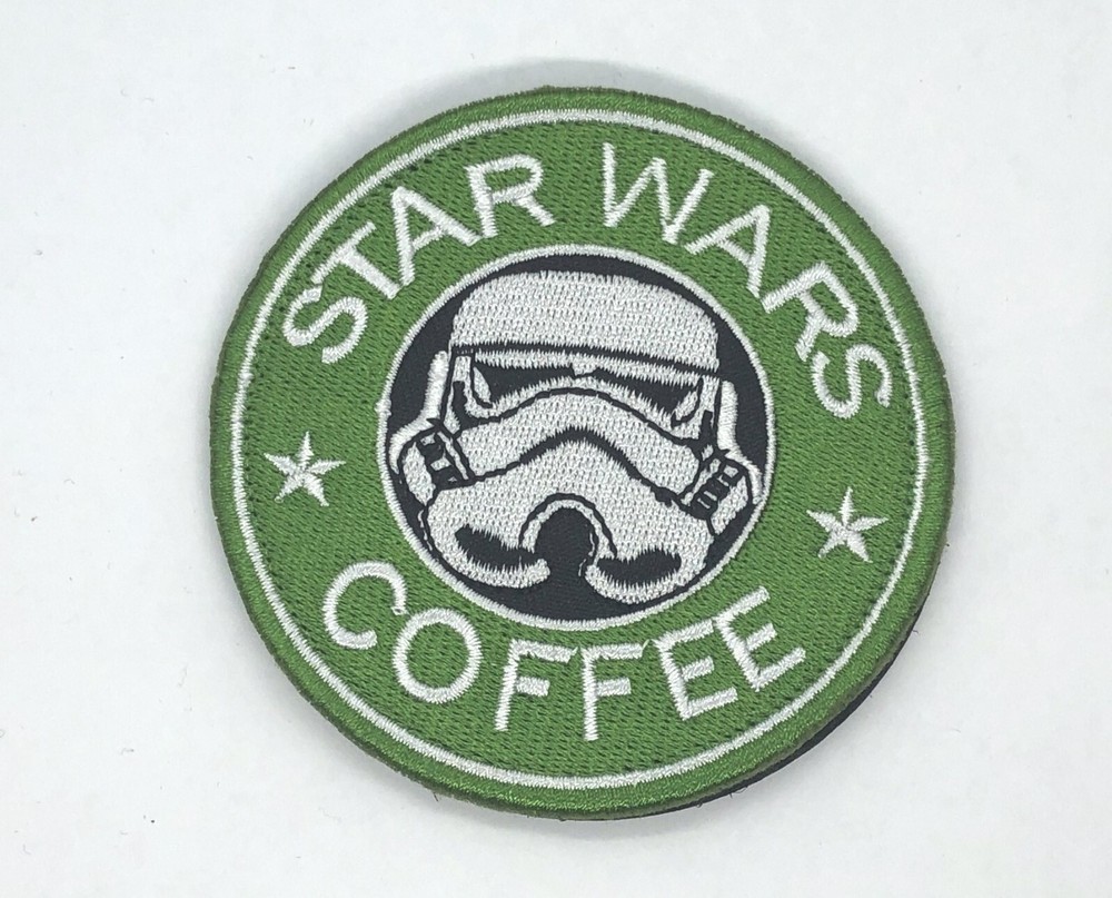 star wars coffee patch hook and loop  starbucks tactical military