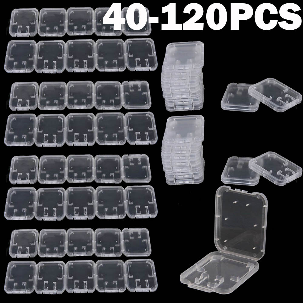 40/80/120x Case Holder for Micro SD SDHC Memory Card Box Storage Hard Plastic