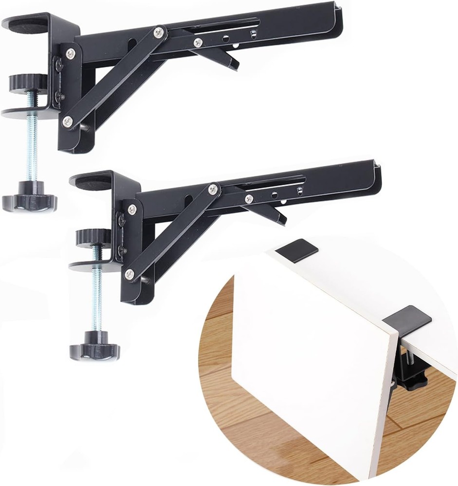 Quick Install Under Desk Keyboard Holder Bracket - Adjustable & Foldable Design