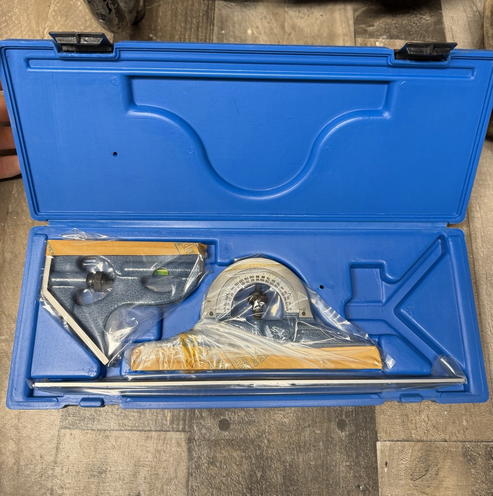 PEC Tools Tin Coated 3 Piece Combination Square Set 12" with Graduation Gold