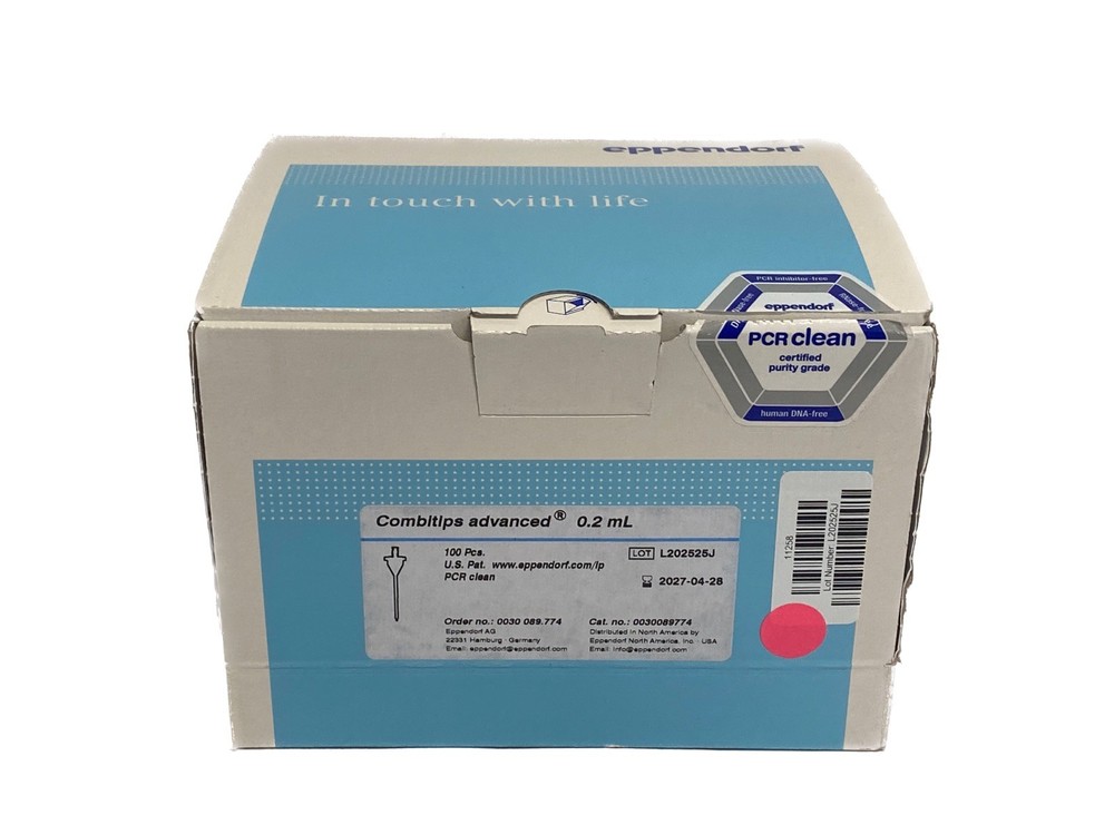 (100/Pk) EPPENDORF Combitips Advanced 0.2mL Plastic PCR Pipet Tips 0030089774
