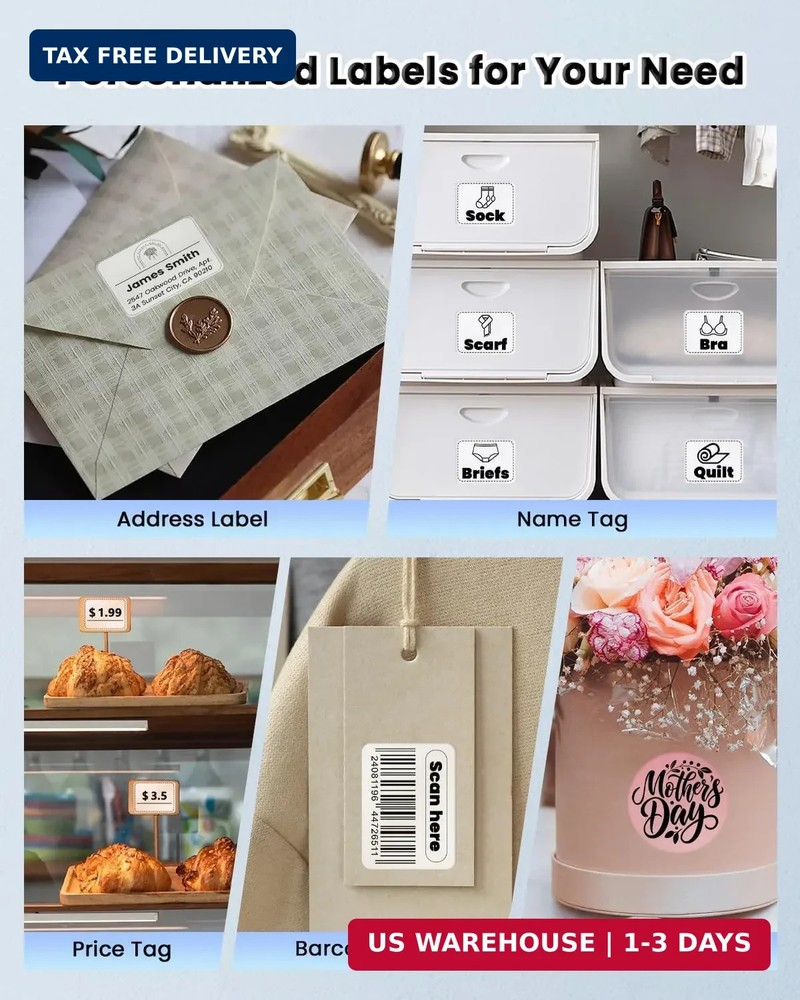 Label Makers, Label Maker Machine with Tape, Bluetooth Label Maker, Portable The
