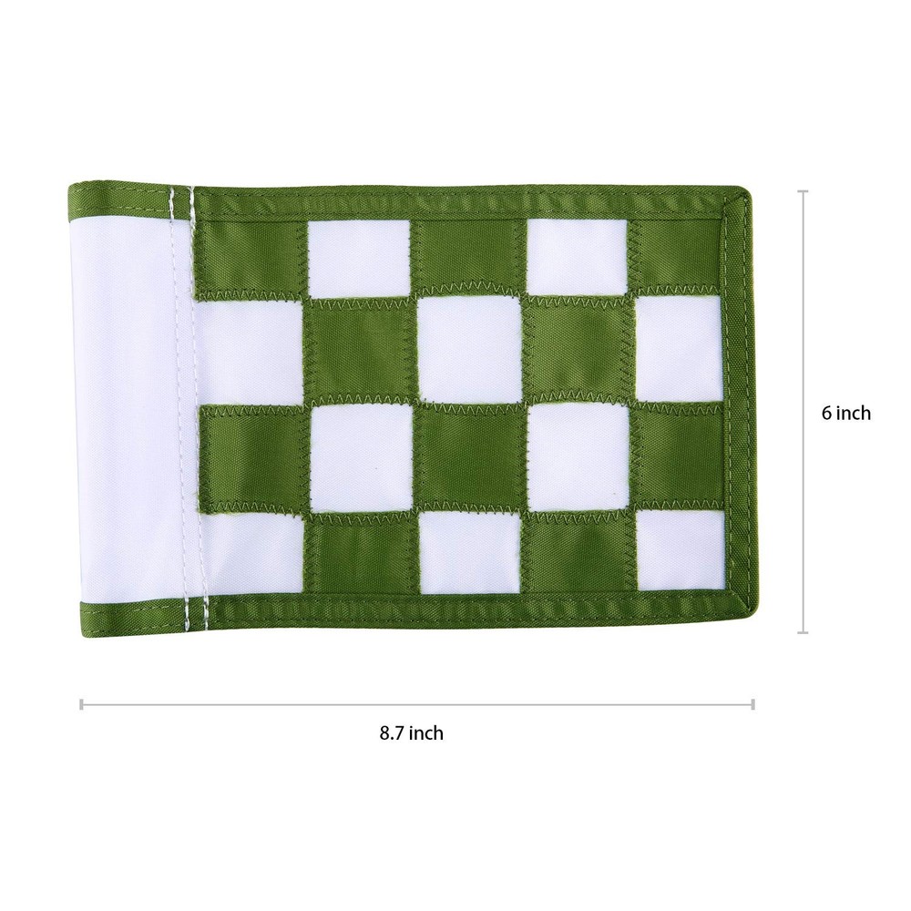 Nylon Golf Putting Green Flags - Solid & Checkered, Indoor/Outdoor, Portable