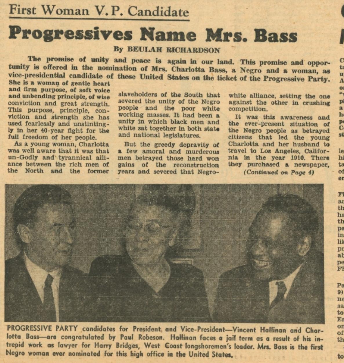 1952 FREEDOM Harlem newspaper ROBESON, HANSBERRY, CHARLOTTA BASS