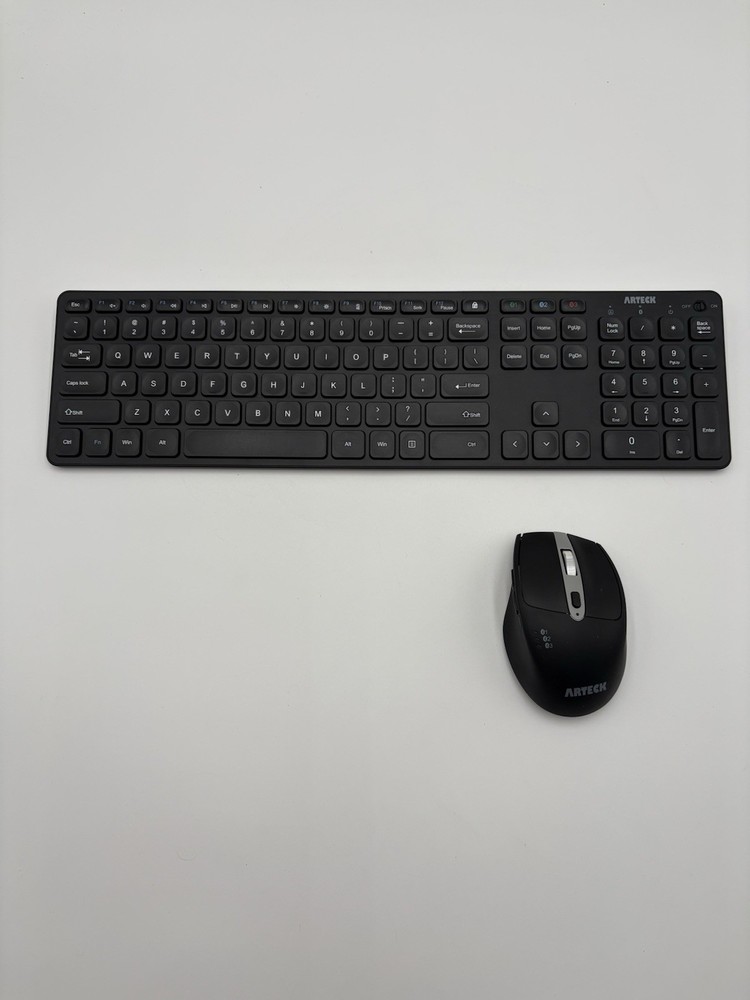 Arteck Universal Multi-Device Bluetooth Keyboard and Mouse Full Size Wireless