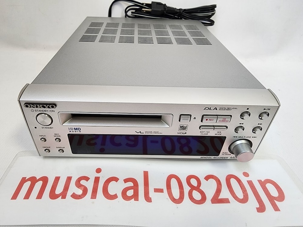 ONKYO MD 105FX Mini Disc Recorder Silver High Speed Audio MD